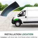 Front Top Wheel Opening Flare Trim Molding Panel Black Fits For RAM ProMaster 1500 ProMaster 2500 ProMaster 3500 Cargo Van 2023 2024 (Left Driver Side)