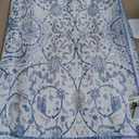 SALLOUS Runner Rug for Hallway, 3x20ft Vinyl Floor Mat for Home, Area Rug for Living Room Bedroom, Waterproof Kitchen Mat, Runner Rug for Bathroom, Entryway (Grayish Blue Bohemian-Style)