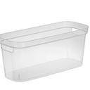 Sterilite 6.25x6.25x15 Inch Narrow Storage Bin with Carry Handles 