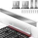 30" Stove Gap Filler, Kitchen Stove Gap Covers, Slide-in Range Rear Filler Kit for Most Brand Kitchen Stoves, Easy Install, Easy to Wipe (Silver)