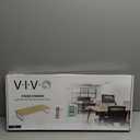 VIVO 24 inch Monitor Stand, Wood and Steel Desktop Riser, Screen, Keyboard, Laptop, Small TV, Ergonomic Desk and Tabletop Organizer, Light Wood, STAND-V000WM