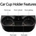 Heart Horse Cup Holder Portable Multifunction Vehicle Seat Cup Cell Phone Drinks Holder Box Car Interior Organizer (Black)