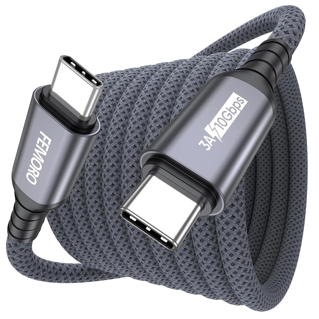 FEMORO 15ft USB C Cable Extra Long 5Gbps High Speed Data Transfer 60W Fast Charging, USB 3.1 Type C Cord 15-Foot for PS5 Xbox Switch Quest iPhone 17/16/15 Android Phone iPad Laptop