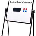 Magnetic Dry Erase Board with Stand, 40"x24" Double Sided U Stand White Board, Height Adjustable Flip Chart Easel, Portable Foldable Whiteboard for Home Office Restaurant