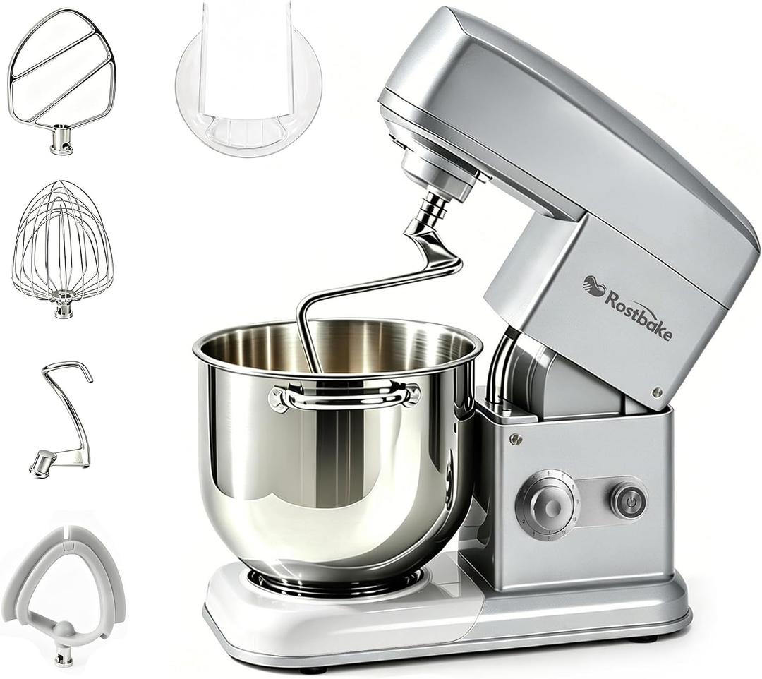 7.4QT Stand Mixer, Ice Cooling Bowl, 11-Speed Dial, Gray
Commercial Mixer with 3-Layer Ice Cooling Bowl, 500W Brushless Motor, 11 Speeds, Low Noise, for Baking, Dial