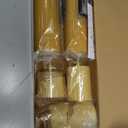 Fo32won Amber LED Flameless Pillar Candles Battery Operated with Remote and Timer, Set of 5 (D 3"H 4" 5" 6" 8" 8") Decorative Plexiglass Flickering Candles with 3D Flame (Two Batteries Operated)