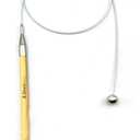 Weabetfu Bamboo Tunisian Crochet Hook with Steel Cable,32-Inch Length Afghan Crochet Hooks Needles for Handmade Creative DIY and Carpet Rug Blanket Weaving Knitting Needles,8mm