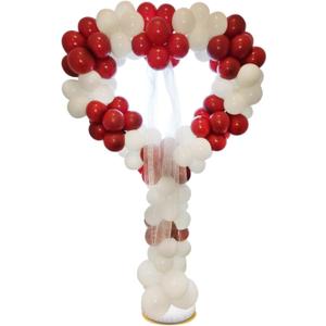 Adjustable Height Heart Backdrop Stand Metal Heart Balloon Arch Wedding Arch for Proposal Ceremony Valentine's Day Birthday Party Baby Shower Banquet Photo Decoration(Balloons not Included), 5.1FT-6.6FT