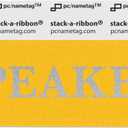 pc/nametag Speaker Badge Ribbons with Adhesive, 3-1/2" x 1-5/8", 100pk, for Nametags Under 4, Individual Titles for Conferences, Trade Shows, Meetings