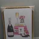 Stupell Industries Glam Pink Fashion Book Champagne Hells and Flowers, Design by Amanda Greenwood (1.5L" x 1.5W", Gold Floater Framed)