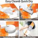 Orange and Gray Abstract Art Painting Bathroom Rugs Mat Non Slip Super Absorbent Stain Resistant Quick Dry Thin Bathroom Rug-Bath Mats for Bathroom Floor Bathtub,16"x24"