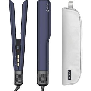 IG INGLAM Air Straightener, Style from Wet Hair, 2.2" Hair Dryer Straightener, 200M Negative Ionic, One-Step Air Straight for Medium and Long Length(14"-30"), Prussian Blue