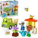 LEGO DUPLO Town Caring for Bees & Beehives Preschool Kids Learning Toy, 2 Figures and a Drivable Truck, STEM Toy, Build-and-Rebuild Educational Set for Toddlers Ages 2 Years Old and Up
