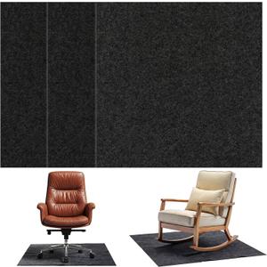3 Pack Recliner Floor Protectors 30"x 30", Non-Slip Felt Furniture Pads for Hardwood Floors & Carpet, Anti-Slide Felt Mats to Prevent Furniture Moving & Scratching