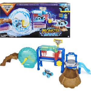 Monster Jam, Megalodon Monster Wash, Includes Color-Changing Truck, Interactive Water Play Kids Toys for Aged 3 and Up