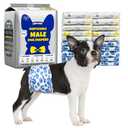 Dono Dog Diapers Male, Disposable Male Dog Wraps 30ct, Ultra Absorbent Doggie Diapers, Rapid-Dry Leak-Proof Puppy Diapers, Wetness Indicator Excitable Urination Incontinence, Small