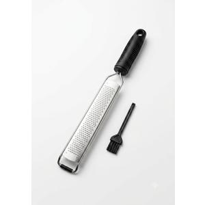 Stainless Steel Zester Grater with Cleaning Brush – Razor-Sharp Citrus Lemon Zester & Cheese Grater with Ergonomic Non-Slip Handle