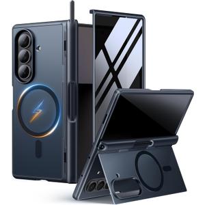 MOBOSI for Z Fold 7 Case with Stylus Pen [Compatible with Magsafe][Built-in Kickstand & Privacy Screen Protector & Full Body Hinge Protection & Pen Slot] Slim&Thin for Samsung Galaxy Z Fold7, Black