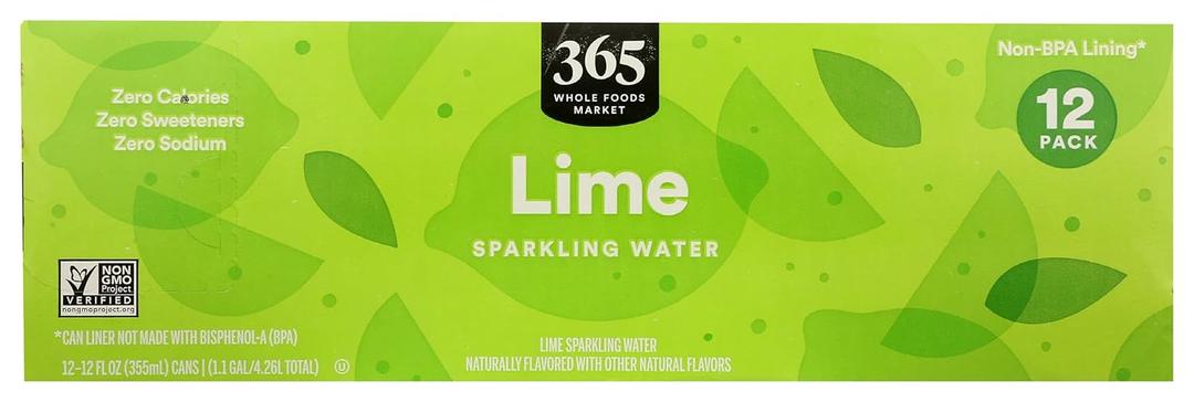 365 by Whole Foods Market, Lime Sparkling Water, 12 Fl Oz