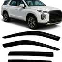 2020-2025 Tape-on Rain Guards for Hyundai Palisade Side Window Deflector Visors SE SEL XRT Limited Calligraphy Durable Tinted Vent Shade 2021 2022 2023 2024