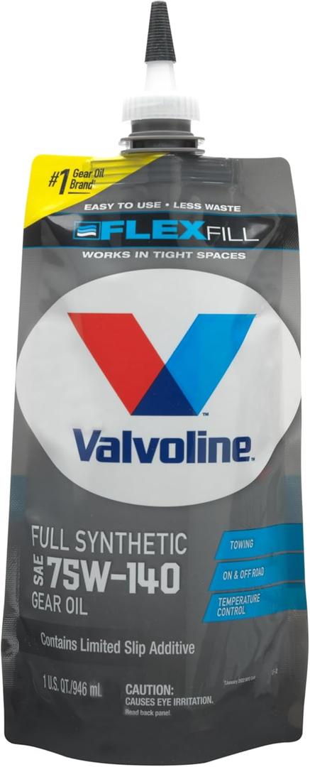 Valvoline FlexFill Advanced Full Synthetic 75W-140 Gear Oil 1 QT Pouch
