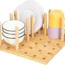 Peg Board Drawer Organizer for Kitchen | Kitchen Drawer Organizers for Dishes Plates Bowls Condiment Spice | Pegboard Organizer for Cabinet RV Storage, 2 Boards&12 Pegs (DD212)