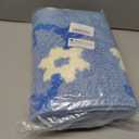 Blue Floral Bath Mats for Bathroom Blue and White Flower Daisy Vintage Rug for Room Decor (Blue, 31" x 20")