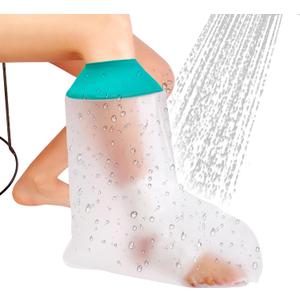 CIVJET Cast Covers for Shower Leg, Waterproof Cast Cover for Showering, Cast Protector for Shower Leg Adult, Shower Boots for Foot after Surgery, Ankle, Foot (Diameter - 7.9")  Short Leg, Reinforced Green