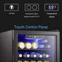 Antarctic Star Beverage Refrigerator Cooler-95 Can Mini Fridge Glass Door for Soda Beer Wine Stainless Steel Glass Door Small Drink Dispenser Digital Display for Home, Office Bar,2.4cu.ft