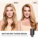 Shark FlexFusion Hair Dryer with Fusion Hair Brush, Ceramic Air Styler with Auto-Wrap Hair Curlers & Concentrator, Ceramic Plates, Metallic Mist HD641