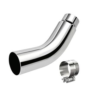 Floshine Diesel Exhaust Elbow Tip, Side Exit Exhaust Tip, chromed Turndown Exhaust Tip (5'' inlet / 7'' outlet)