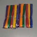 GSi Multicolor Ribbon Wands & Rings for Kids - Pack of 6 Dance Streamers with 9" Stick, 1m Ribbons, Gymnastics & Party Use