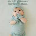 PurComfy SuperSoft Baby Mittens, Bamboo Viscose Infant Newborn Mittens for Girls Boys No Scratch Gloves 6 Pack (Rainbow Gem Blues)