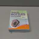 Travel Bottles with Case, 4x2oz TSA Approved, Leak-Proof, Press to Unlock, Compact & Portable Travel Toiletries (Black)