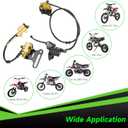Pit Bike Front Brake & 12mm Rear Hydraulic Disc Brake Caliper Assembly Compatible with Apollo SSR 125cc 110cc Tao Tao Coolster Roketa X-pro 4-Stroke 50cc 70cc 90cc Chinese Dirt Bike Parts
