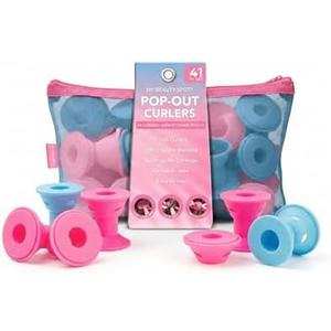 My Beauty Spot 40 Pc. Silicone Hair Curlers - 40 Silicone Curlers, 2 Sizes, No Heat Damage, Soft Material, Comes with Storage Case