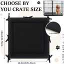 Thyle Dog Crate Divider Panel, Black Thick Dog Kennel Divider with Ties, Puppy Accessories for Puppy Training (1 Pcs,18" H X 16.5" W for 24" Crate)