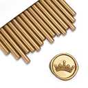 UNIQOOO Mini Glue Gun Sealing Wax Sticks for Wax Seal Stamp - Metallic Antique Gold, Great for Wedding Invitations, Christmas Cards, Snail Mails, Wine Packages, Christmas Gift Ideas, Pack of 16