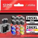 285XL 286XL Ink Refill Kit Replacement for Canon 285XL 286XL PG-285XL CL-286XL Ink Cartridge for PIXMA TS7720 TS7722 TR7820 Printer (6BK/2C/2M/2Y, 12 Pack)