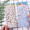 4PCS Stickers for Kids Classroom, Animal Dinosaur Bird Unicorn Shark Reward Scrapbooking Supplies, Funny Scrapbook Stickers, Party Favors for Scrapbook & Kids Crafts