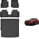 KELCSEECS Floor Mats & Cargo Liner for 2025 2026 Mazda CX-50 Hybrid(Only for Hybrid),All Weather Protection TPE Floor Liners Front& Rear Row Full Set CX50 Hybrid Accessories Black