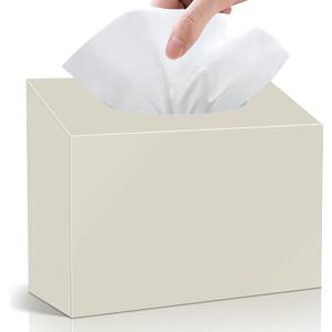 Acrylic Hand Towel Box Cover Compatible with Kleenex Disposable Hand Towels Wall-Mounted Paper Towel Dispenser Suitable for Tabletop, Bathroom, Car, and Office Use (Beige) (Normal)