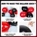 132pcs Race Car Balloons Arch Garland Kit, 18 12 10 5Inch Red Blue Black Checkered Wheel Tire Balloons for Race Car Birthday Party Decorations Two Fast Birthday Decor