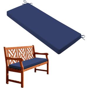 Outdoor Bench Cushion Pad, Patio Bench Cushion 48"x18", Navy Blue