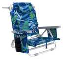 Suteck Beach Chair, Adjustable 5-Position Backpack Beach Chairs for Adults Kids, Foldable Lay Flat Chair with Cooler Bag, Cup Holder and Lumbar Pillow, Reclining Lay Down Chairs for Lawn Outdoor