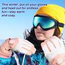 3 Pairs Winter Ski Snow Gloves Men Women Waterproof Touchscreen Snowboarding Gloves Warm Winter Snowmobile Glove