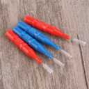 3 x NUOLUX Dental Orthodontic Interdental Brush Kit 50 Pack with 2.5Mm Blue and 3.0Mm Red Toothpicks for Effective Between Teeth Cleaning Oral Care with Travel Cap