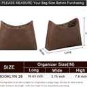 LOUKAYCCI Purse Organizer Insert for Coach brooklyn 28 Bag Insert Organizer DupontPaper Lightweight Purse Insert (Brown&Brown)