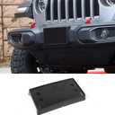 Jimen Compatible with 2018-2025 Jeep Wrangler JL JLU & Gladiator JT, Front License Plate Holder Frame Mount Bracket (Black)