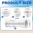 Thyle 1-1/2 Inch Umbrella Sleeve Anchor for Concrete, 2 Sets Heavy Duty PVC In-ground Pole Holder with Cap, Fits 1.5" to 1.75" Shaft, Patio Umbrella Base Replacement for Flag, Volleyball